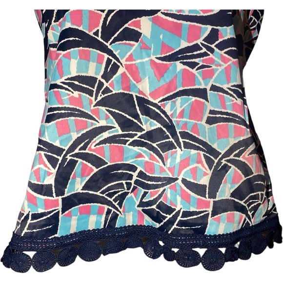 Jade Melody Tam Women's XL Tank Blouse Business Casual Blue Pink Embroidered - Picture 3 of 9